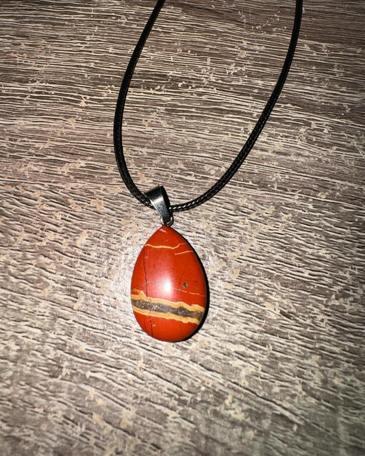 Tear drop Chakra Necklace Healing Brecciated Jasper Reiki Crystal