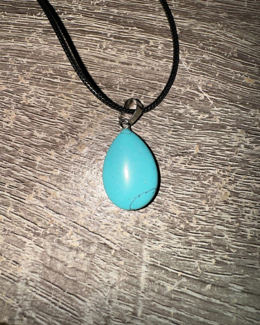 Tear drop Chakra Necklace Turquoise Healing Reiki Crystal