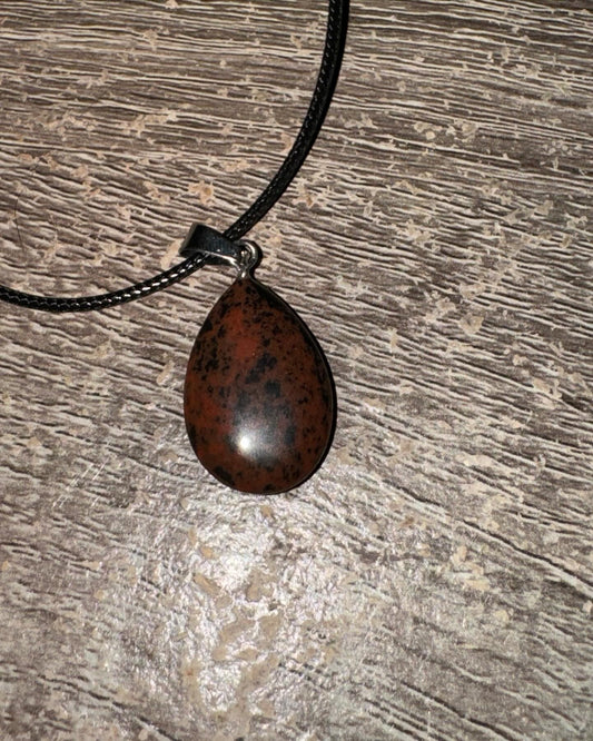 Tear drop Chakra Necklace Obsidian Healing Reiki Crystal