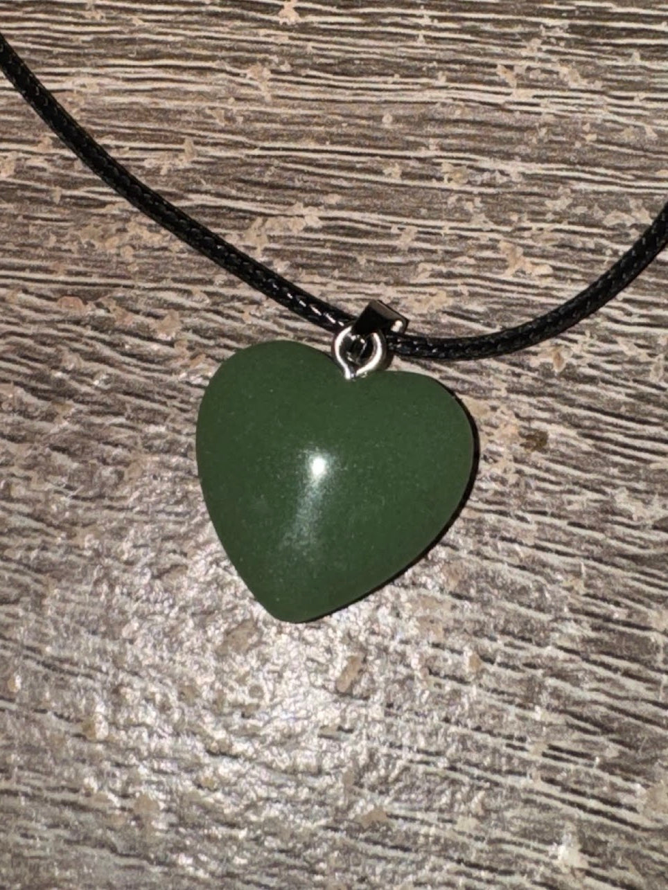 Healing Crystal Aventurine heart shape necklace