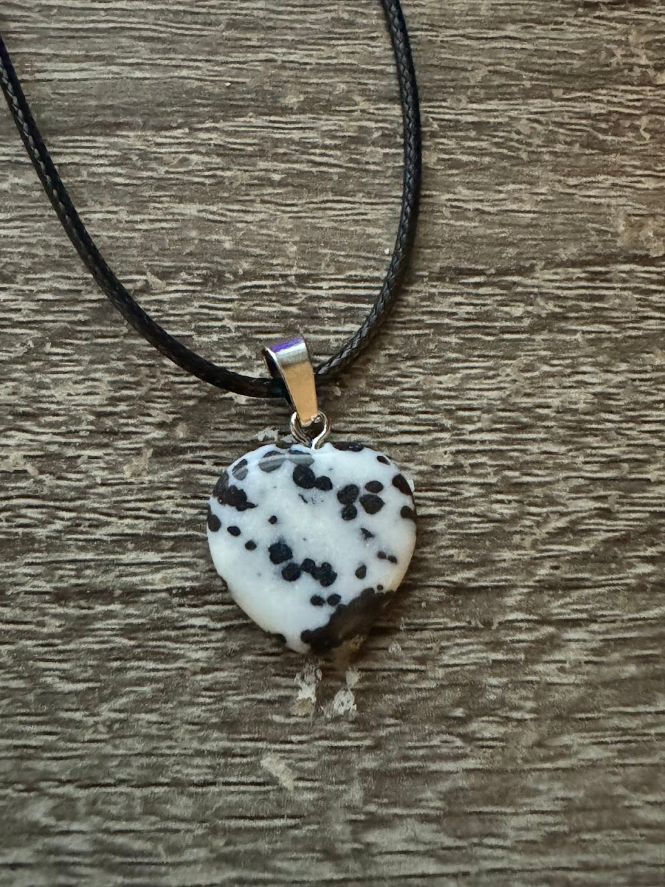 Costume Jewellery Small  Dalmatian Heart shape necklace