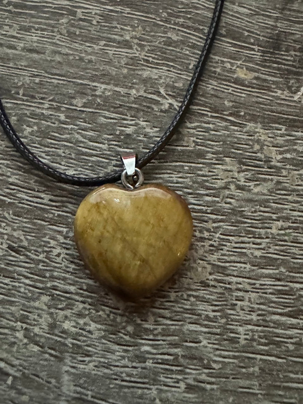 Healing Crystal Aventurine heart shape necklace