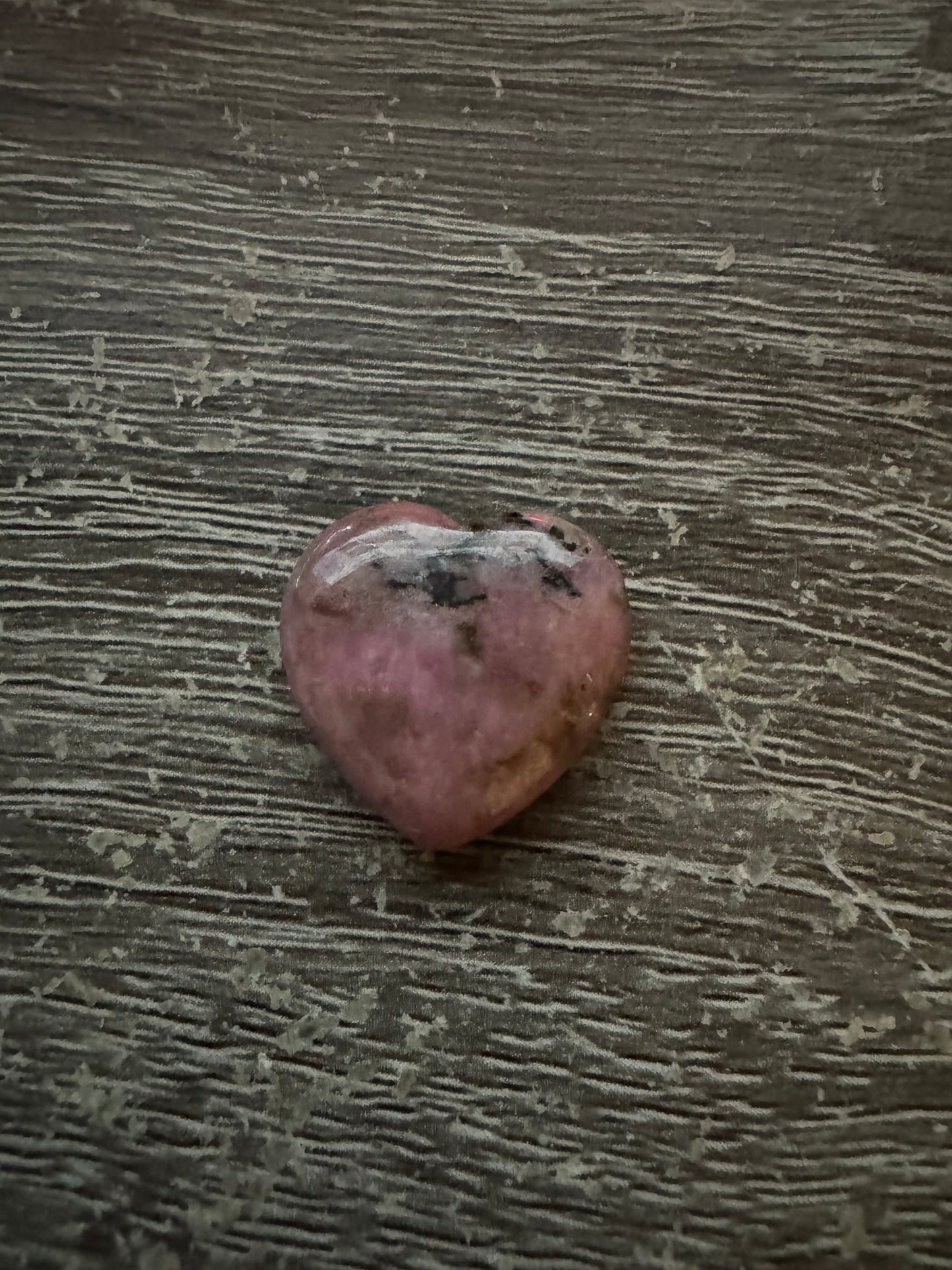 Small Rhodonite Heart healing crystal